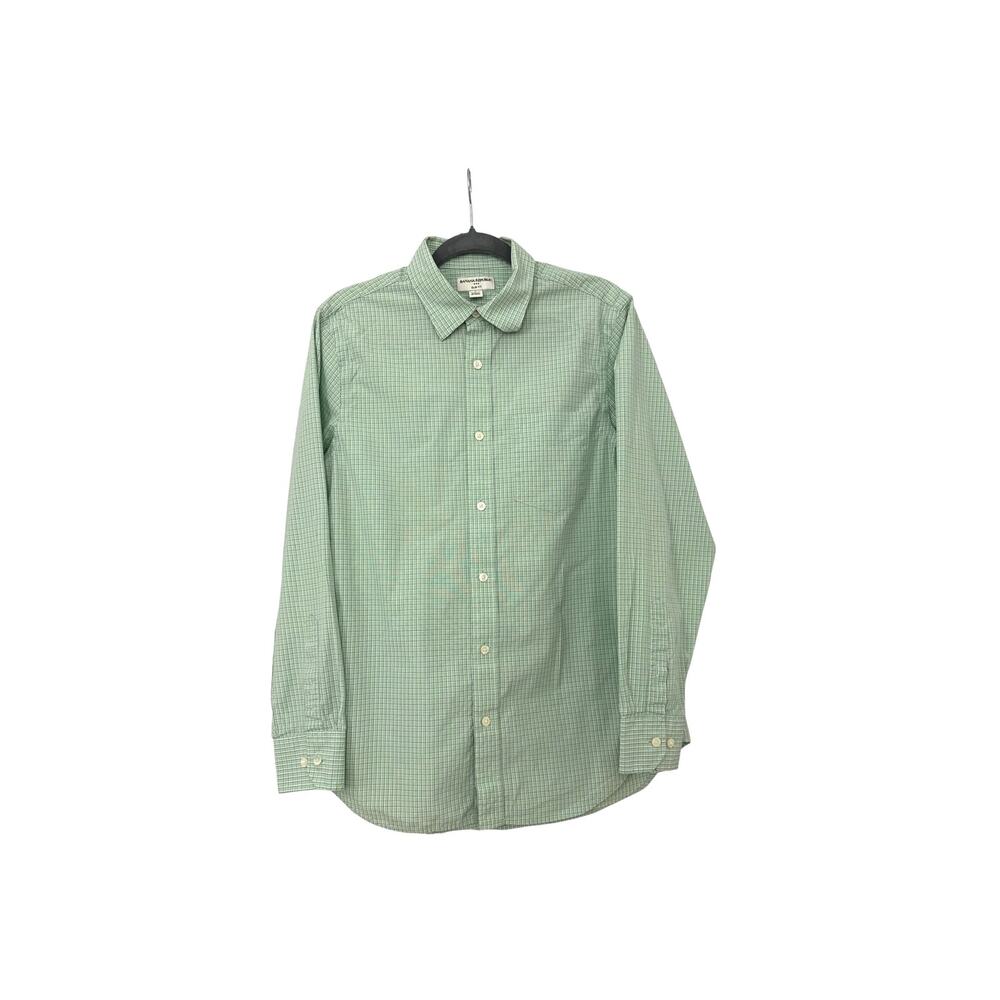 Banana Republic Slim Fit Green Button Down Long Sleeve Dress Shirt Size Medium